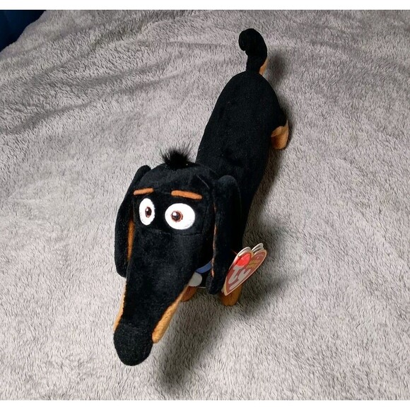TY Beanie Baby 12” Medium "Buddy" Dachshund Dog Secret Life of Pets Plush NWT - Picture 2 of 16